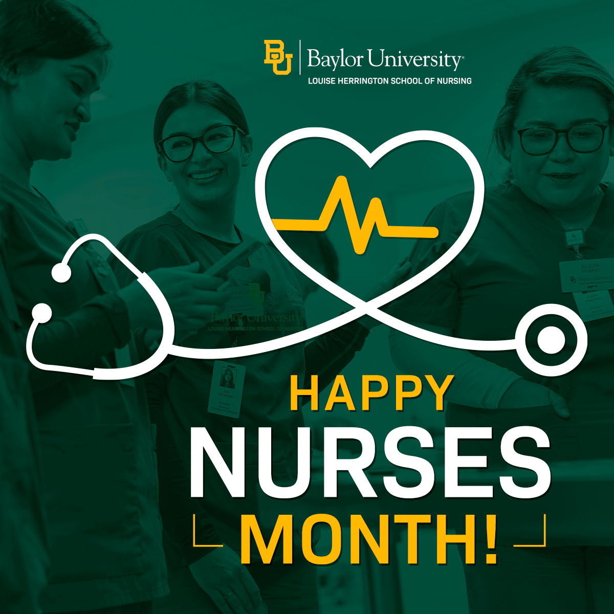 happy nurses month icon