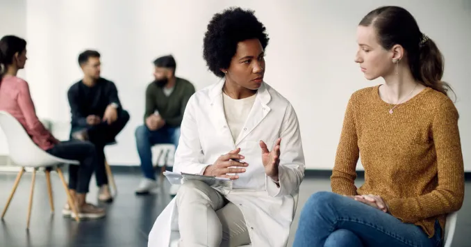 psychiatric mental health np with a patient