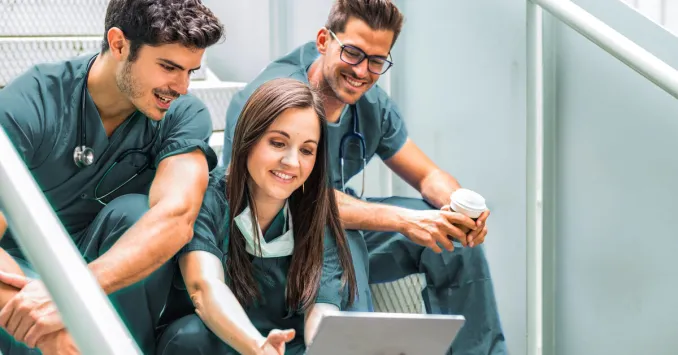 nursing students studying